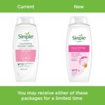 Simple Kind to Skin Nourishing Body Wash Shower Gel with vitamins and natural geranium oil for gentle skin care 450 ml, Pack of 6 - Image 4