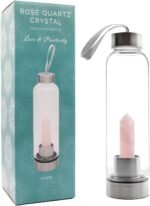 Rose Quartz Crystal Water Bottle Purifying Energy Healing Drinks Bottle 500ml - Image 4