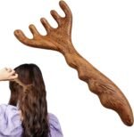 Scalp Massage Comb - Wide Tooth Wooden Manual Comb | Wood Material With Relaxation Design, Scalp And Hair Massage Tool For Face Neck Shoulders Men Women Daily Travel Use - Image 3