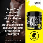 Warrior Rage Pre-Workout Powder, 300 mg Caffeine High Stim Energy Booster with Beta-Alanine, Creatine, BCAAs, Citrulline & AAKG for Focus, Strength & Muscle Pump - Lightin' Lemonade - Image 7