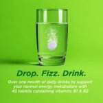 Berocca Vitamin C Effervescent Tablets - Including B Vitamins, Magnesium, Calcium & Zinc - Support Energy Release & Immune System - 45 Tablets - Blackcurrant Flavour - Image 6