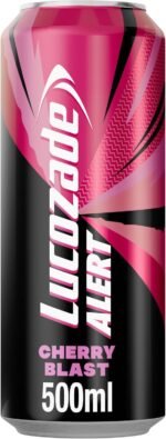 Lucozade Alert Energy Drink Cherry Blast 500ml (Pack of 12) - Image 4