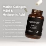 Marine Collagen Peptides with MSM & Hyaluronic Acid | Skin Hydration Firmness & Glow | Anti Ageing Beauty Formula with Joint Support | Non GMO Supplement | 60 Capsules | Made in UK | AETERNAL - Image 5