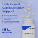 Vitamin D3 4000 IU + K2 MK-7 200 µg – High Strength Bone, Muscle & Immune Support – 90 Tablets – Made in UK - Image 3