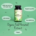 Vegavero Organic Horsetail Extract 1000 mg | Natural Source of Silica | NO Additives | Hair, Skin & Nail Supplement | Equisetum Arvense Extract | 90 Capsules | Vegan - Image 4