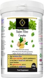 Super Fibre Complex High Fibre Psyllium Husk Glucommanan Sugar Beet Stevia Leaf Weight Loss Slimming Fat Burners Supplement Vegetarian Vegan Gluten Free Dairy Free 180g Powder - Image 3