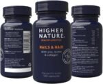 Higher Nature - Nails & Hair - Contains Zinc, Biotin & Collagen - Supports Beautiful Skin - 120 Capsules - Image 6
