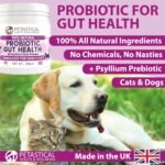 Dog Probiotics for Gut Health, Cats Pro Biotics, Prebiotic with Chicory Inulin and Psyllium Husk Powder for Canine Feline Powder with Natural Fibre Digestion Enzymes, 100g - Image 3