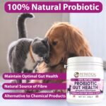 Dog Probiotics for Gut Health, Cats Pro Biotics, Prebiotic with Chicory Inulin and Psyllium Husk Powder for Canine Feline Powder with Natural Fibre Digestion Enzymes, 100g - Image 5