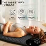 Xn8 Acupressure Mat & Pillow, Spiky Acupuncture Mat for Anxiety, Stress Relief, Back Pain, Muscle Relaxation & Recovery, Portable Reflexology Matt with Carry Bag for Men & Women, Black - Image 5