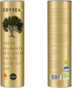 Odysea PDO Kalamata Extra Virgin Olive Oil 1L Round Tin - Image 3