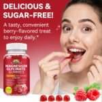 Magnesium Glycinate Gummies 120 Count, 600mg Magnesium Glycinate Gummies for Women,Men and Kids, Support Sleep,Muscle and Relaxation, High Absorption,Sugar Free, Gluten-Free, Non-GMO - Image 4
