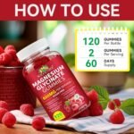 Magnesium Glycinate Gummies 120 Count, 600mg Magnesium Glycinate Gummies for Women,Men and Kids, Support Sleep,Muscle and Relaxation, High Absorption,Sugar Free, Gluten-Free, Non-GMO - Image 7