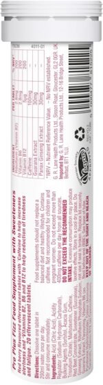 Pro Plus Fizz - 20 Effervescent Berry Flavour Tablets - Caffeine, Guarana, Ginseng and Vitamins B12, B2 & B6 - Image 5