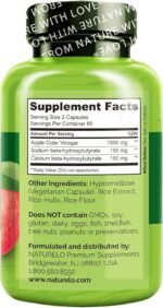 NATURELO Apple Cider Vinegar Capsules - Natural ACV with Mother Supplement for Men & Women for Detox, Cleanse and Weight Management - 120 Vegan Capsules - Image 3
