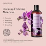 Organique Premium Beauty Bubble Bath Foam for Men & Women | Luxurious Black Orchid Scent with Ginkgo Biloba, Vitamin B5 & E, AHA Citric Acid | For Relaxing Muscle Recovery & Skin Regeneration (400 ml) - Image 4