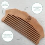 Online Rhino Ltd Acupressure Comb - Wave Comb for Pain Management & Anxiety Relief - Peach Wood - Unisex Adults - Image 4