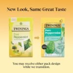 Twinings Pure Peppermint Flavoured Tea Bags - 80 Biodegradable Bags (Multipack of 4 x 20), Caffeine & Sugar Free Herbal Tea for Digestion & Refreshment, Natural Peppermint Flavor - Image 3