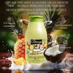 Cottage Pineapple and Coconut Creamy Shower Milk Body Wash with Natural Ingredients, Vitamin E & C for Softer, Smoother & Moisturising Skin | pH Neutral Body Cleanser Shower gel for Women, 250ml - Image 3