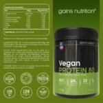 GN Vegan Protein 80 Protein Powder Tub | 1KG Pea Protein Powder - Plant Based | 24g Vegan Protein per Serving | Non-GMO, Gluten & Dairy Free | Manufactuted in The UK - Image 5