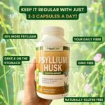 PSYLLIUM Husk Capsules - 1450mg Per Serving - 240 Capsules - Premium Psyllium Fiber Supplement - Great for Digestion and Regularity - 100% Natural Soluble Fiber - Image 4
