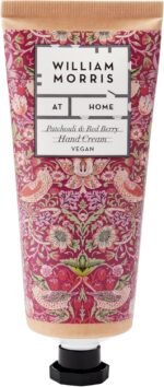 William Morris At Home Hand Cream 100 ml, Patchouli and Red Berry, Shea Butter and Essential Oils, Travel Size, Vegan and Cruelty Friendly, Beauty Gift For Her, Strawberry Thief Collection - Image 3
