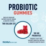 Kids Probiotic Gummies | 2 Billion Probiotics + 50mg Prebiotic Fiber for Immune & Digestion Support | Only 1g of Sugar Per Gummy | for Children Ages 2+ | Gluten-Free, Non-GMO | Mixed Berry Flavor - Image 4