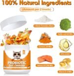Daily Probiotics for Cats - 90 Salmon Flavored Soft Chews with Natural Pumpkin Powder for Healthy Gut & Sensitive Tummy. Reduces Scooting, Loose Stools, Smelly, Itchy Ears for Small, Medium Cats - Image 5