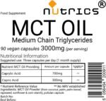 MCT Oil 3000mg 90 V Capsules (1 Month Supply) Medium-Chain Triglycerides (MCTs) - Boosts Ketones - Suitable for Vegan - Image 3