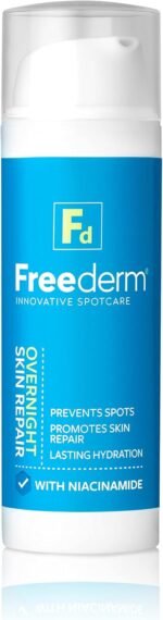 FREEDERM Overnight Skin Repair for Spot Prone Skin, Visibly Reduces Spots and Redness, With Niacinamide and Vitamin B3, Clear, 50 ml - Image 3