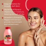 Cottage Strawberry & Mint Creamy Shower Milk Body Wash with Natural Ingredients, Vitamin E & C for Softer, Smoother & Moisturising Skin | pH Neutral Body Cleanser Shower gel for Women, 250ml - Image 4