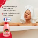 Cottage Strawberry & Mint Creamy Shower Milk Body Wash with Natural Ingredients, Vitamin E & C for Softer, Smoother & Moisturising Skin | pH Neutral Body Cleanser Shower gel for Women, 250ml - Image 5