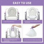 Commode Liners for Bedside Commode, Portable Toilet, potty, Bed Pan, 120 Count Lavender Scented Disposable Potty Chair Liners & Portable Toilet Bags, Fit Most Standard Toilet Chair Bucket - Image 3