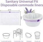 Commode Liners for Bedside Commode, Portable Toilet, potty, Bed Pan, 120 Count Lavender Scented Disposable Potty Chair Liners & Portable Toilet Bags, Fit Most Standard Toilet Chair Bucket - Image 4