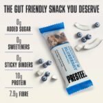 Presteez Coconut & Blueberry Gut Friendly 50g Energy Bars - No Added Sugar or Sweeteners, Gluten Free, High Fibre, Protein Enhanced Healthy Snacks, 10g Protein, 7.9g Fibre, 12 Pack - Image 4