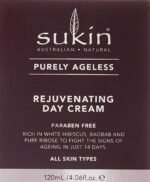 Sukin Purely Ageless Rejuventating Day Cream 120ml - with Vitamin E; cruelty free & vegan friendly - to naturally plump, firm & hydrate skin, whilst softens & soothes dry skin. - Image 3