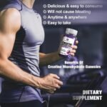 Creatine Gummies - 4000mg Creatine with Calcium, Magnesium & Potassium, Strength, Endurance & Muscle Growth Supplement (60 Gummies) - Image 7