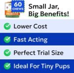 Vet Strength Dog Probiotics for Gut Health & Digestive Enzymes - Gas, Diarrhea, Constipation Chewables - Allergies Itchy Skin - Dogs Digestive Health - 60 Count (Pack of 1) Bacon & Turkey - Image 5