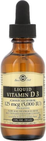 Solgar Liquid Vitamin D3 - Natural Orange Flavour - 59ml x 5000IU - Image 4