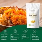 Marigold Tea Organic 100g (50 Cups) | Organic Calendula Petals | Dried Loose Leaf Flowers of Calendula officinalis REPLANTEA - Image 3