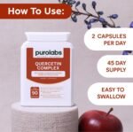 Purolabs Quercetin Supplement 500mg with Quercetin Bromelain & Vitamin C – High Strength Antioxidant & Immune Support Complex with Bioflavonoids, Rosehip & Rutin – 90 Vegan Capsules - Image 5