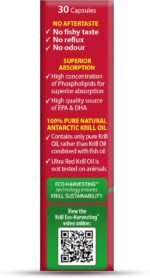 Vitabiotics Ultra Red Krill Oil Nutritional Supplement Capsule with Omega 3-9 Fatty Acids DHA EPA Astaxanthin for Heart Brain and Eye Vision Support from Antarctic Marine Phospholipids - Image 5