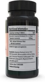 GN Resveratrol | 90 High Strength Supplements - 1000mg Trans-Resveratrol per Serving | 1000mg Tablets | Non-GMO, Gluten & Allergen Free | Made in The UK - Image 4