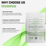 Feverfew 250mg Tablets - Migraine Headaches Relief Joints Health Anti Inflammatory Natural Supplement - 30 Tablets 1 Month Supply - Image 7