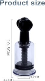 Cupping Set,Sucker, 2 Pcs Cupping Therapy Set,Vacuum Twist Suction Cupping,Vacuum Cupping Therapy,for Relaxation Pain Relief (Black, M) - Image 3