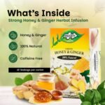 Dalgety Strong Honey and Ginger Herbal Infusion 72g Cartons 100% Natural, Caffeine Free Tea; Delicious and Packed with Unique Health Benefits (3 Pack - Total 54 Teabags) - Image 3