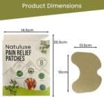 10pcs Knee Pain Relief Patches, Plaster for Knee Support & Muscle Pain, Maximum Strength for a Temporary Relief,Wormwood Herbal Knee Patches for Arthritis,Pain Patches for Knee,Neck,Shoulder - Image 3