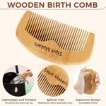 Start Makers Birthing Comb for Labour Pain Relief & Hair Comb, Natural Wooden Birth Comb Postpartum Essentials, Hospital Bag Essential for Pregnant Women, Thoughtful Gift for Mum - Image 3