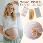 Start Makers Birthing Comb for Labour Pain Relief & Hair Comb, Natural Wooden Birth Comb Postpartum Essentials, Hospital Bag Essential for Pregnant Women, Thoughtful Gift for Mum - Image 4