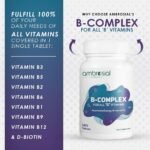 Ambrosial B-Complex Tablets with Vitamin B1, B2, B3, B5, B6, B9, B12 & Biotin | Complete B-Vitamin Supplement | 120 Vegetarian Tablets - Image 4